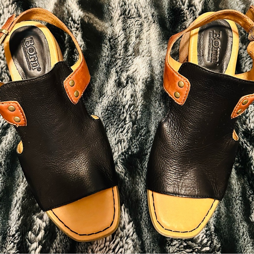 Born Leather Slingback Sandals